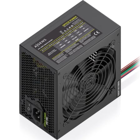 Fuente de Alimentación Aisens ASPC-500ATX-SEOBK/ 500W/ Ventilador 12cm